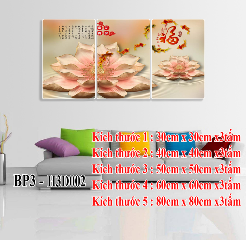 Tranh Bộ Treo Tường BP3-H3D002
