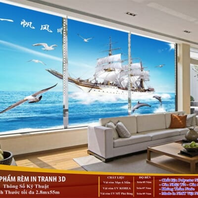 Rèm Cuốn Tranh 3D Cao Cấp NT-0075