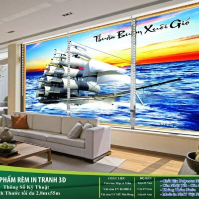 Rèm Cuốn Tranh 3D Cao Cấp NT-0075
