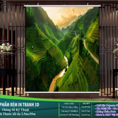 Rèm Cuốn Tranh 3D Cao Cấp NT-0075