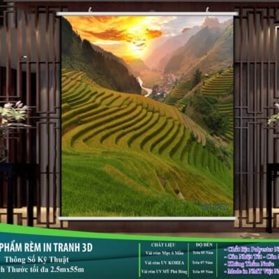 Rèm Cuốn Tranh 3D Cao Cấp NT-0075