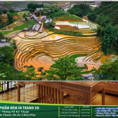 Rèm Cuốn Tranh 3D Cao Cấp NT-0075