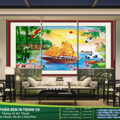 Rèm Cuốn Tranh 3D Cao Cấp NT-0075