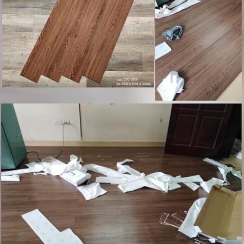 Sàn Nhựa Giả Gỗ Vinyl Tích Hợp Sẵn Keo Cao Cấp NT-0143