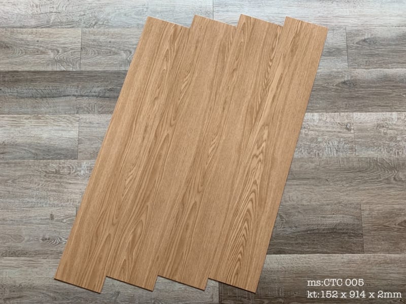 Sàn Nhựa Giả Gỗ Vinyl Tích Hợp Sẵn Keo Cao Cấp NT-0143
