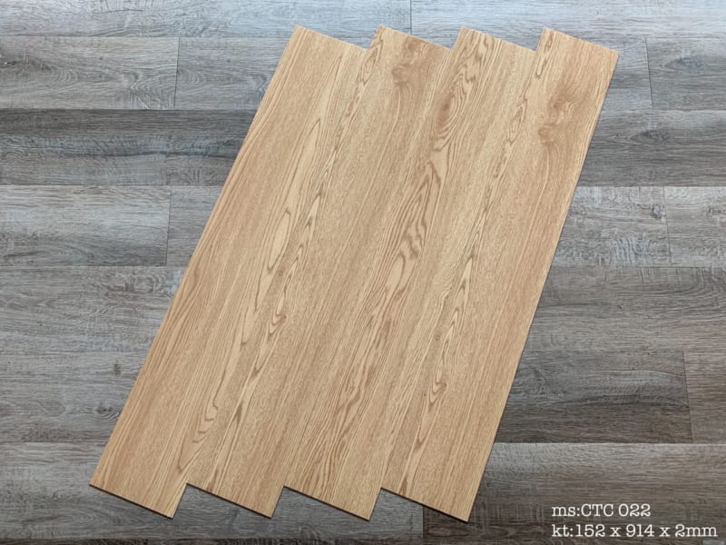 Sàn Nhựa Giả Gỗ Vinyl Tích Hợp Sẵn Keo Cao Cấp NT-0143